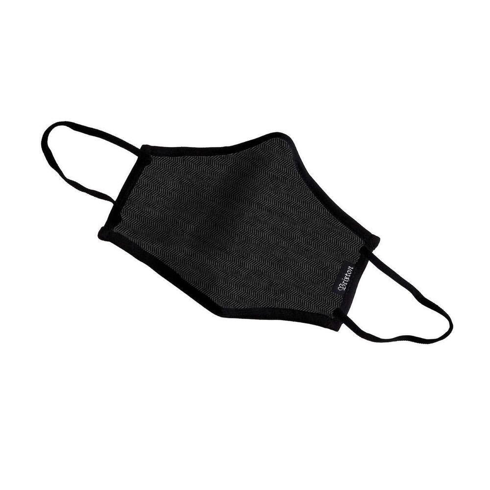 Brixton Face Mask Black Herringbone One Size